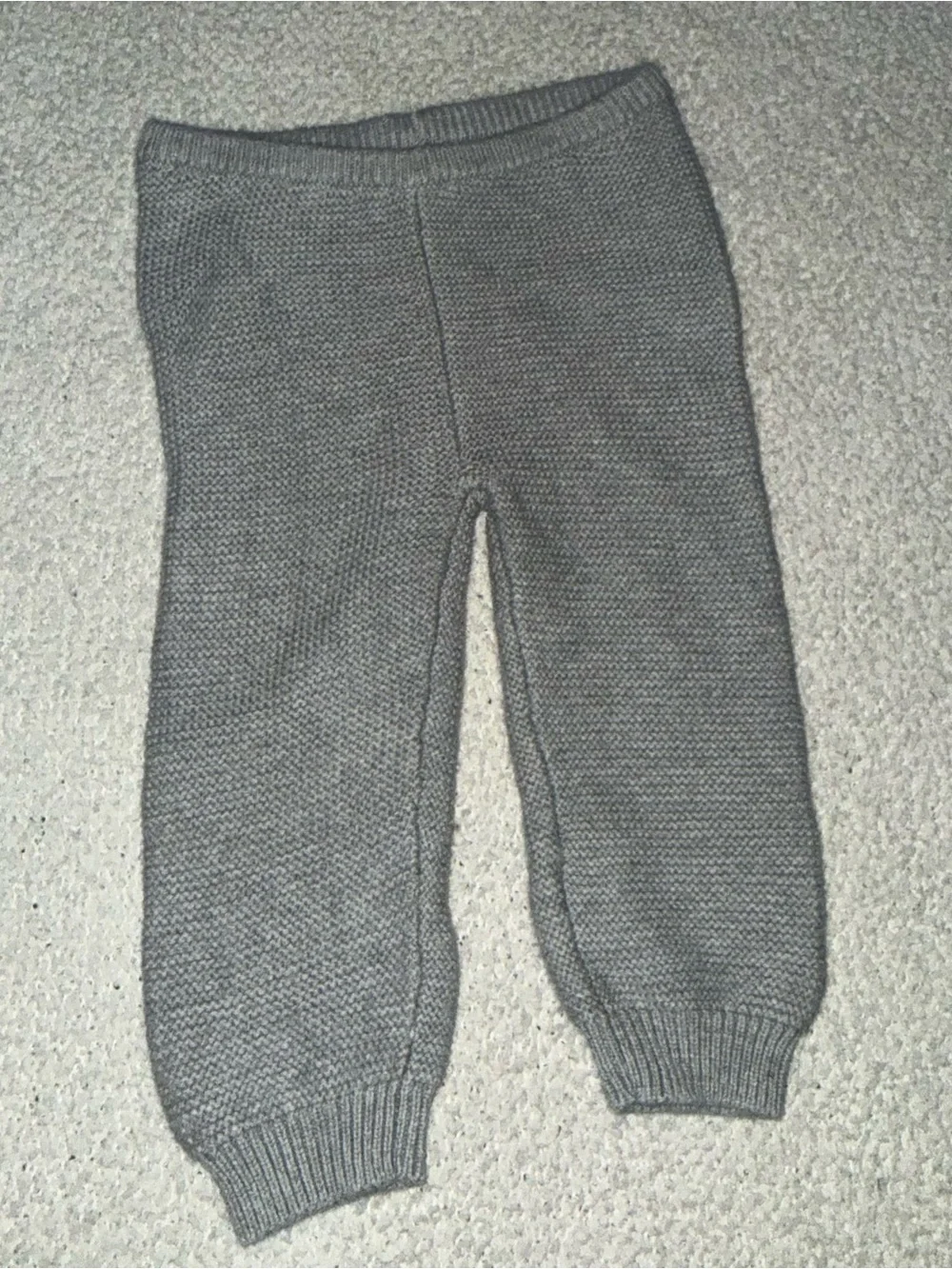 Baby Gap Gray Knit Hooded Cardigan Pants Set 12-18M